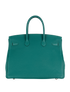 Birkin 35 in Togo Malachite, back view
